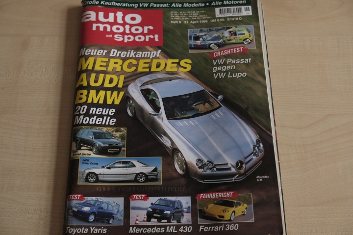 Deckblatt Auto Motor und Sport (09/1999)